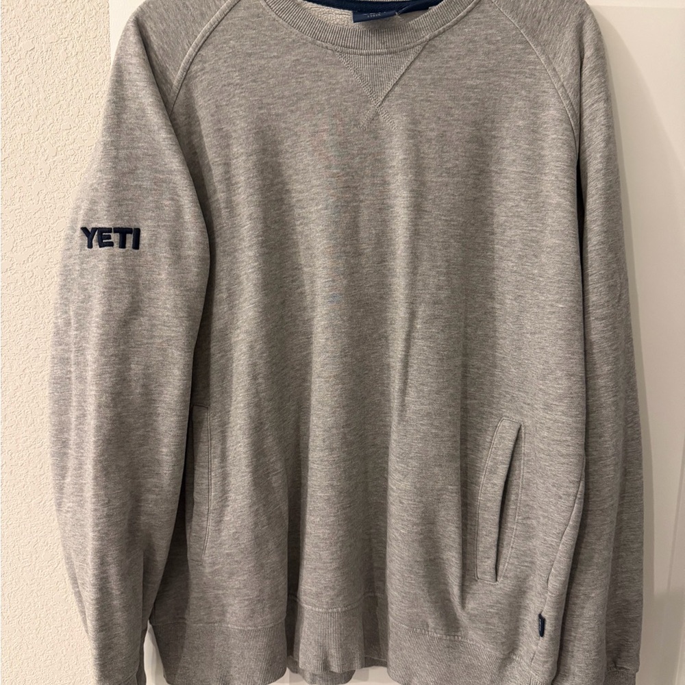Yeti Heather Gray Crewneck Sweater